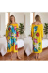 Hand Painted Rayon Off Shoulder Dress